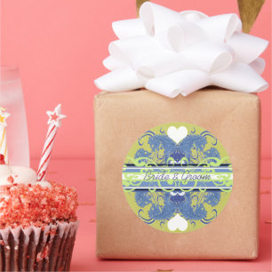 Lion Rampant Renaissance Wedding Runder Aufkleber