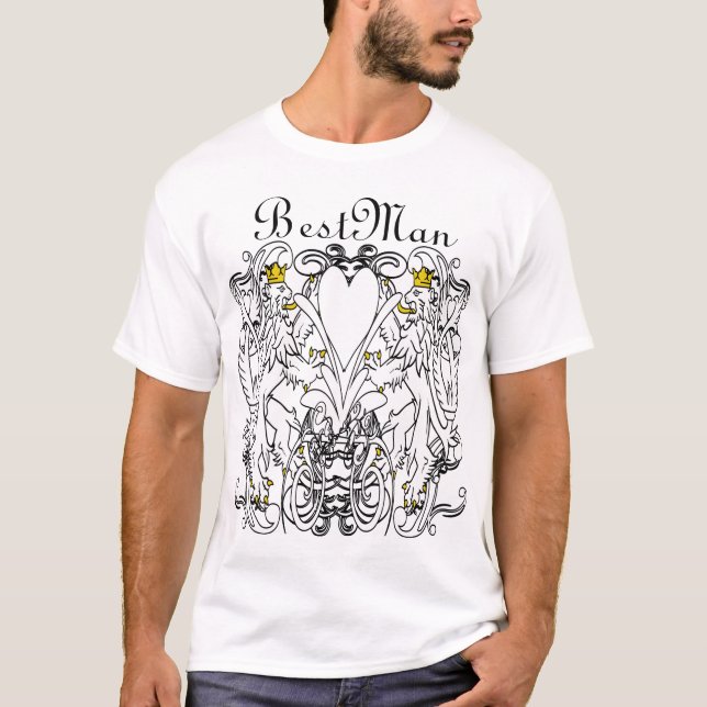 Lion Rampant Renaissance Wedding T-Shirt (Vorderseite)