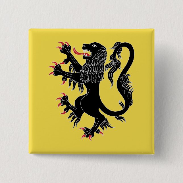 Lion Rampant Sable Button (Vorderseite)