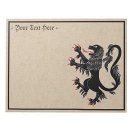 Lion Rampant Sable Notizblock