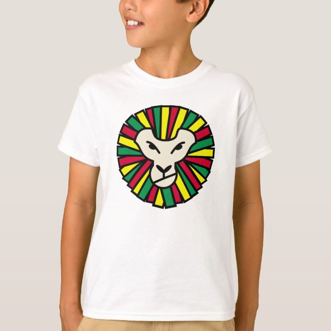 Lion Rastafari Colored Mane T-Shirt (Vorderseite)