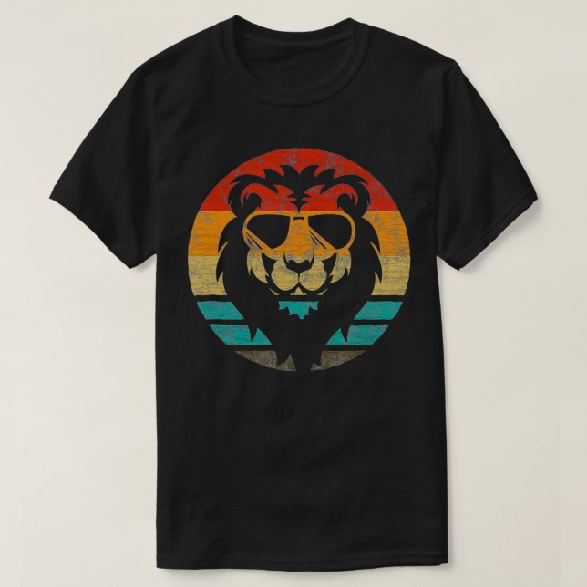 Lion Retro Style Vintag2 T-Shirt (Design vorne)