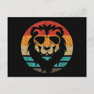 Lion Retro Style Vintag Feiertagspostkarte