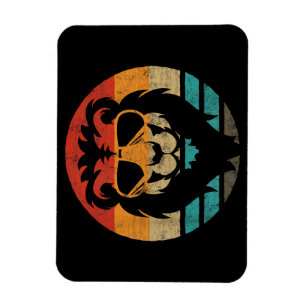 Lion Retro Style Vintag Magnet