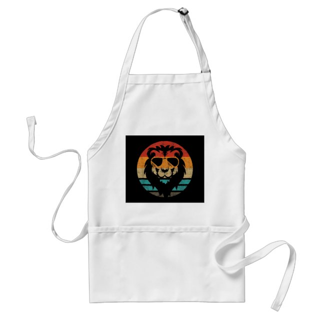 Lion Retro Style Vintag Schürze (Vorne)