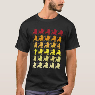 Lion Retro Tiermuster T-Shirt