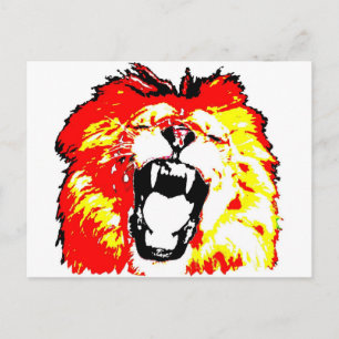 Lion Roaring Postkarte