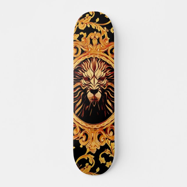 Lion Royalty Baroque Style Skateboard (Vorne)