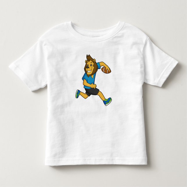 Lion Rugby Player Football Kleinkind T-shirt (Vorderseite)