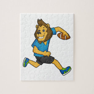 Lion Rugby Player Football Puzzle
