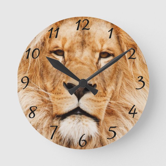 Lion Runde Wanduhr (Vorderseite)