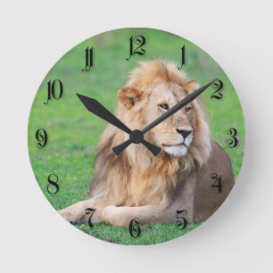 Lion Runde Wanduhr