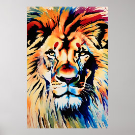 Lion Safari Art Print, Kinderzimmer oder Dorm Safa Poster