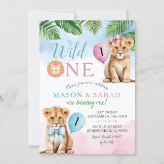 Lion Safari gewinnt mit Bow Wild One zum Geburtsta Einladung