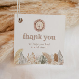 Lion Safari Neutrale Blätter Geburtstag Vielen Dan Geschenkanhänger