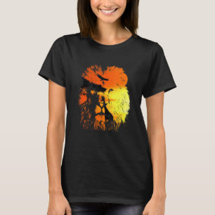 Lion Safari Sunset Zoo Tierhalter Große Wildkatzen T-Shirt