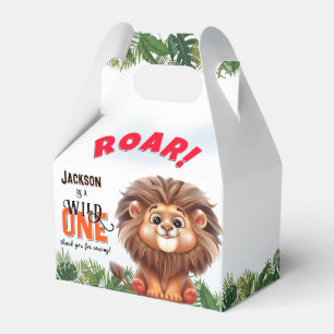 Lion Safari Wild One Kindergeburtstag Gevor Box Geschenkschachtel