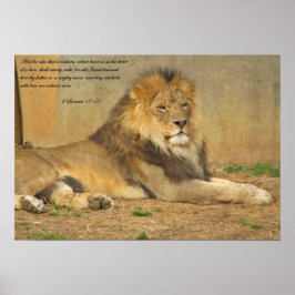 Lion Scripture Poster
