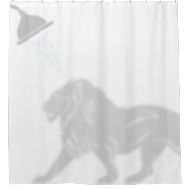 Lion Shadow Silhouette Shadow Buddies Dusche Duschvorhang (Vorderseite)