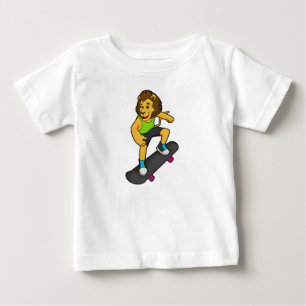 Lion Skater Skateboard Baby T-shirt