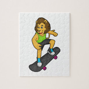 Lion Skater Skateboard Puzzle