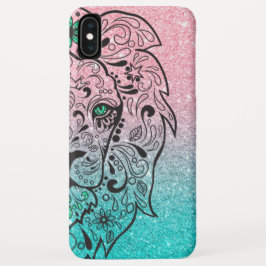 Lion Skull Glitzer Ombre Case-Mate iPhone Hülle