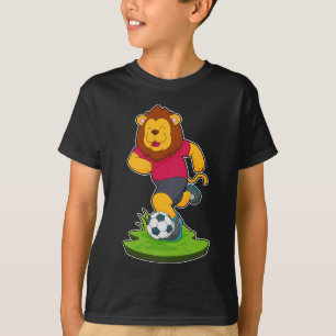 Lion Soccer Player Soccer T-Shirt