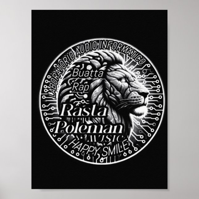 Lion Sound Wall Art Poster (Vorne)