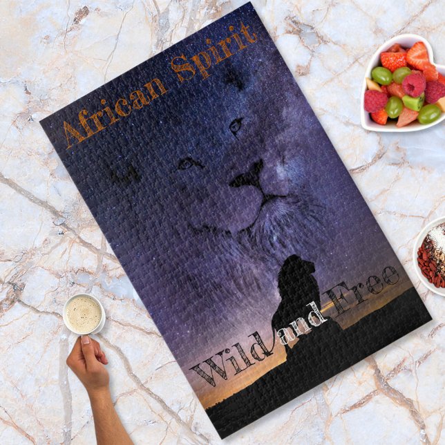 Lion Spirit Wild und freie Silhouette als Sonnenun Puzzle (Von Creator hochgeladen)