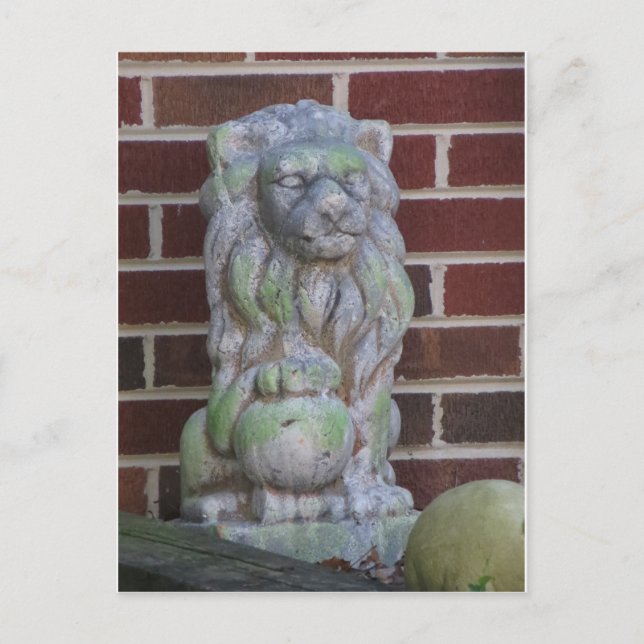 Lion Statue Postkarte (Vorderseite)