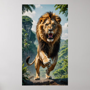 Lion stehend poster