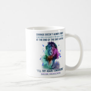 Lion Suicide Awareness Course nicht immer rosen Kaffeetasse