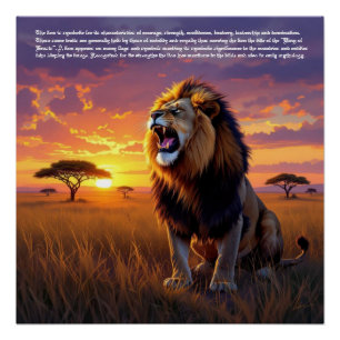 Lion Symbolismus Poster