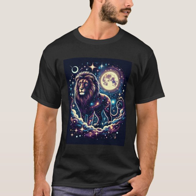 Lion T - Shirt Design Moon T - Shirt Design (Vorderseite)