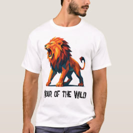 Lion T-Shirt with title : Roar of the Wild