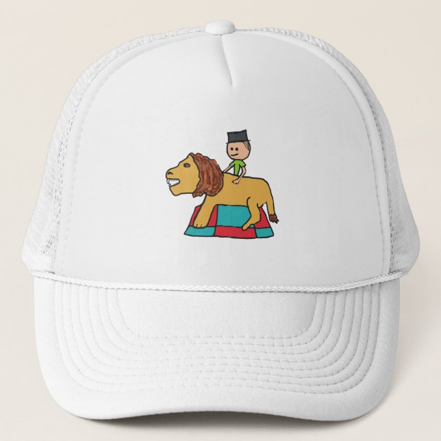 Lion Taming Truckerkappe (Vorderseite)