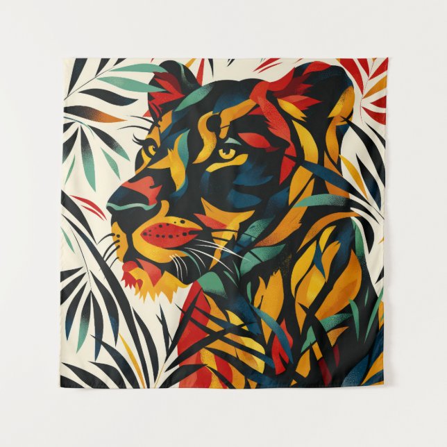 Lion Tapestry Wandteppich (Vorderseite)