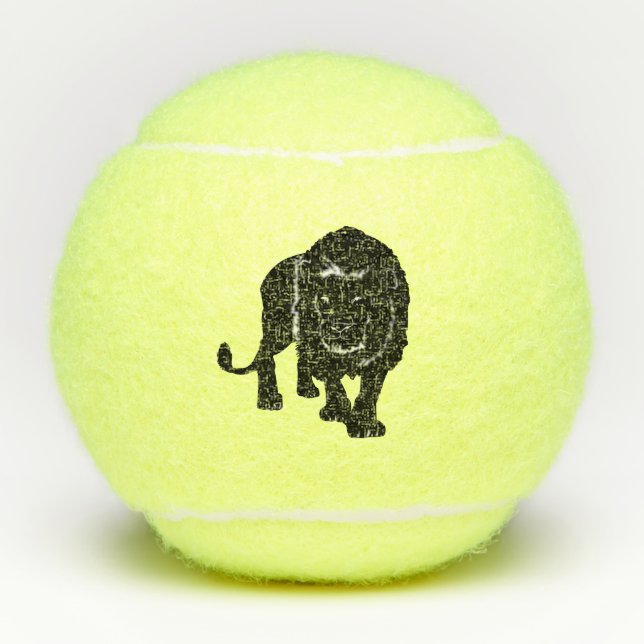 Lion Tennis Balls - Geschenk Tennisbälle (Vorderseite)