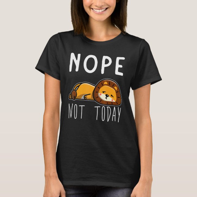 Lion Tired Lazy Lion T-Shirt (Vorderseite)