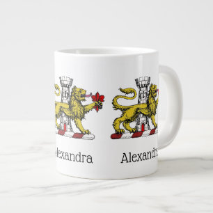 Lion Tower Lilie Wappen Emblem C Jumbo-Tasse