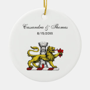 Lion Tower Lilie Wappen Emblem C Keramikornament