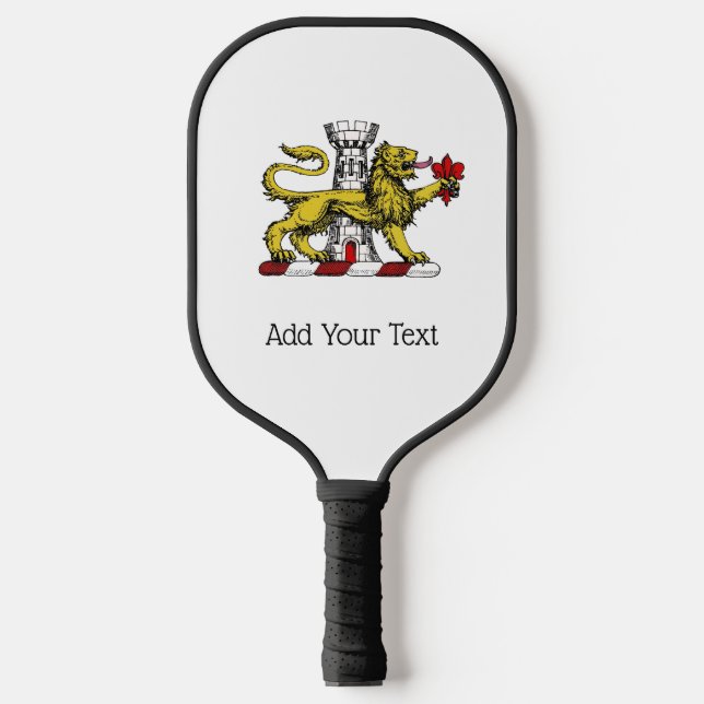 Lion Tower Lilie Wappen Emblem C Pickleball Schläger (Vorderseite)