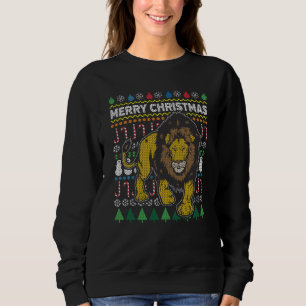 Lion Ugly Christmas Sweater Sweatshirt