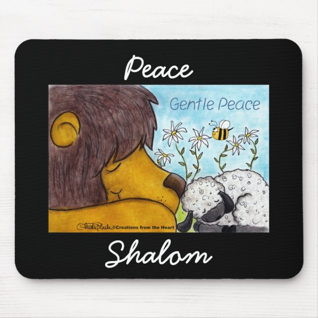 Lion und Lamb Gentle Peace Mousepad (Vorne)