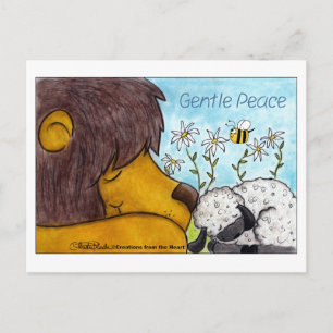 Lion und Lamb Gentle Peace Postkarte