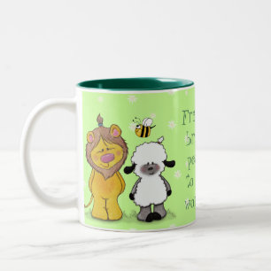 Lion und Lamb True Friends Zweifarbige Tasse