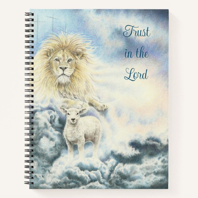 Lion und Lamb vertrauen im Lord Journal Notizbuch (Vorderseite)