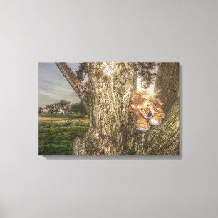 Lion und Leopard sind Freunde Canvas Print Leinwanddruck