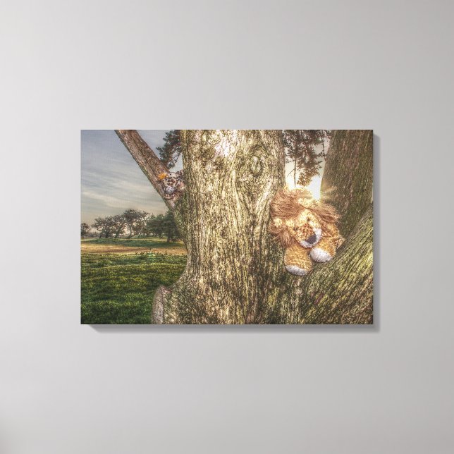 Lion und Leopard sind Freunde Canvas Print Leinwanddruck (Vorderseite)