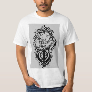 Lion und Sikh Khanda T - Shirt